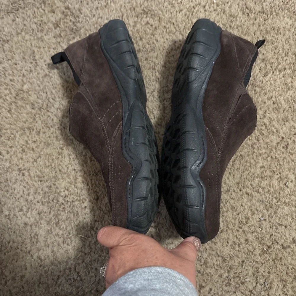 Crocs Men Swiftwater Loafer Shoe Size 12 Brown Suede Slip On Comfort Casual Clog
